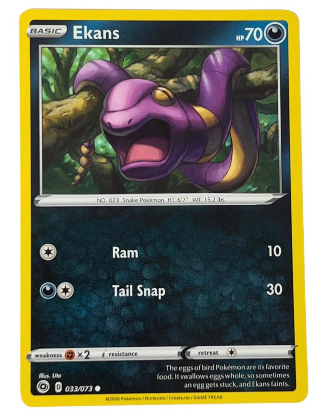 Pokemon Card • Ekans 33/73 • Common • Normal • Champion's Path